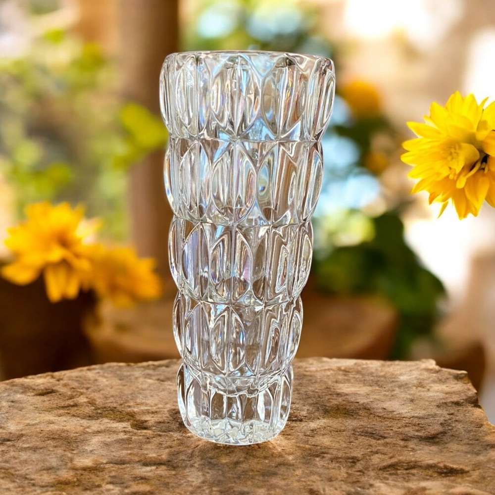 Vintage Fostoria Crystal Vase 4.75” tall